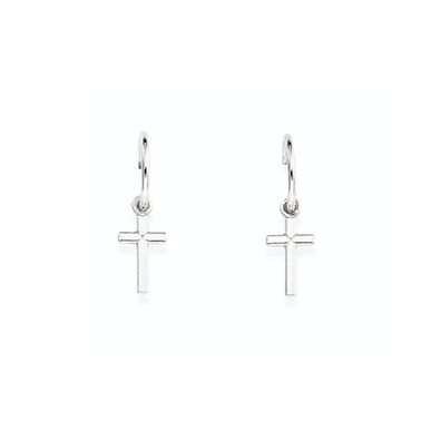Stylish silver earrings with crosses ORCRB3