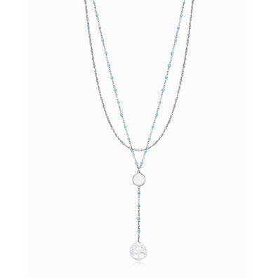 Nadèasový ocelový náhrdelník Strom ?ivota Kiss 1390C01000