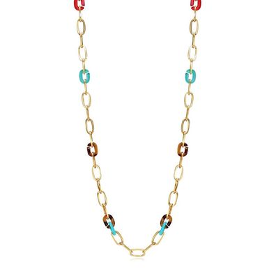 Nápaditý pozlacený náhrdelník s pryskyøicí Chic 1399C01012