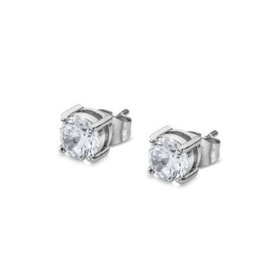 Modern steel earrings with zircons LS2167-4 / 1