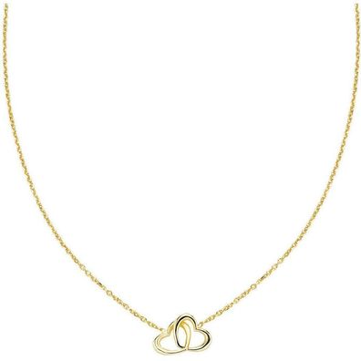 Cuddles Hearts Connected Romantic Gold Plated Necklace Clcucug3