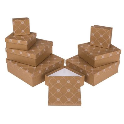 OOTB Kraftpapier-Geschenkkartonage mit Blumenranke