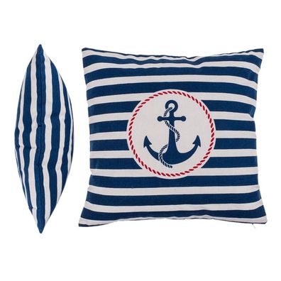 Deko-Kissen mit Anker, Maritime, mit Reissverschluss, ca. 40 x 40 cm,
