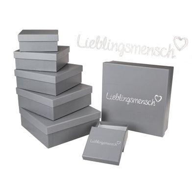 OOTB Graue Geschenkkartonage Lieblingsmensch