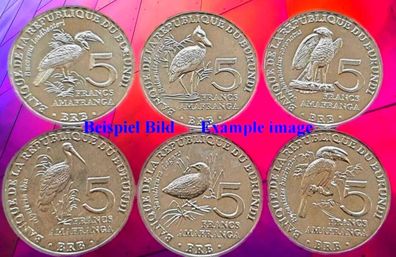 Burundi KMS. 2014 BIRDS UNC 6 MÜNZEN 6495#
