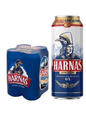 24 x 500 ml Dose Harnas Pils, polnisches Bier mit Bergwasser gebraut, Piwo