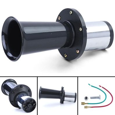 Retro Hupe Fanfare mit Oldtimer Klang Sound Universal Schwarz 12V