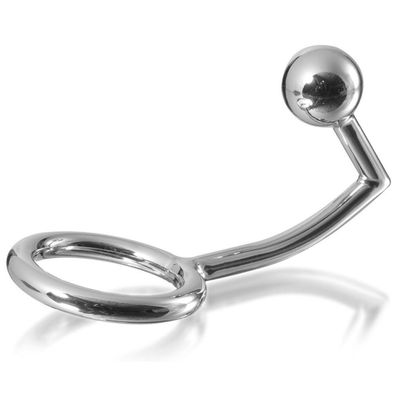 Metalhard COCK RING Intruder WITH Analbead 30MM