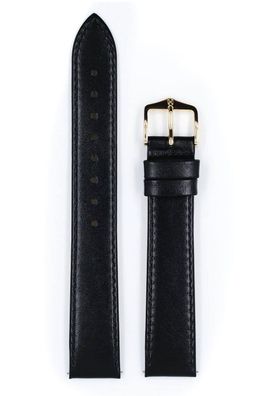 Hirsch Armband für Uhren Osiris M 18 mm Leder Schwarz 03475150-1-18