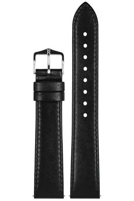 Hirsch Armband für Uhren Osiris M 20 mm Leder Schwarz 03475150-2-20