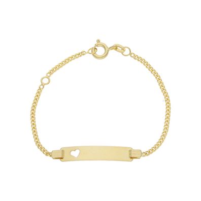Gravur Armband mit Herz Kinder Gold 585 Juwelmalux JL48-03-0012