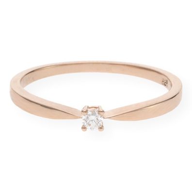 JuwelmaLux Ring 585 Rotgold mit Brillant JL10-07-1423