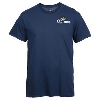 Corona Extra T-Shirt navy – Größe L | Mit großem Rückenprint & Frontlogo