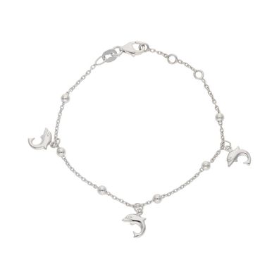 JuwelmaLux Armband Delfin 925/000 Sterling Silber rhodiniert JL20-03-1008