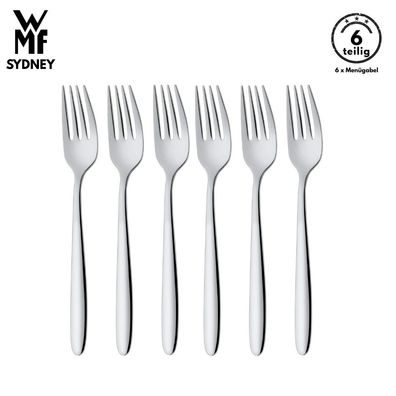 6 x WMF Sydney Menügabel B-Ware Cromargan Gabel Besteck set Tafelgabel Gabeln