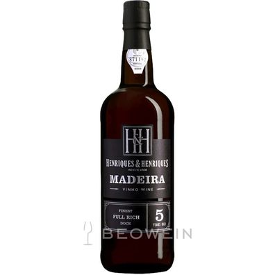 Henriques & Henriques Madeira 5 Jahre Finest Full Rich 0,75 l - süßer Madeira