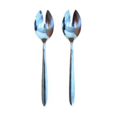 WMF Flame Salatbesteck B-Ware 2-tlg, Cromargan, Salatgabel, Gabel, Besteck