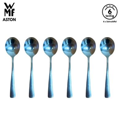 WMF Aston Sahnelöffel B-Ware 6 tlg, Cromargan, Tassenlöffel, Müslilöffel, Löffel