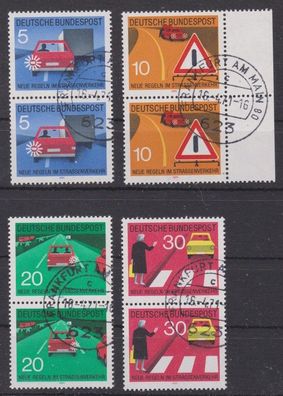 BRD 1971 gestempelt senkrecht Paar MiNr. 670-673 Straßenverkehr
