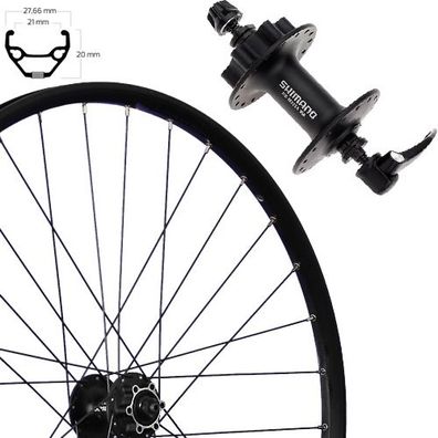 Vorderrad 27,5" schwarz Disk SE, Taurus21, M525, Sspann, Rol