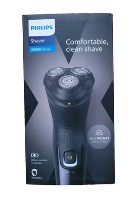 Philips Shaver 3000X Series Elektrischer Nass- und Trockenrasierer