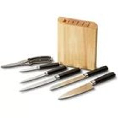 Echtwerk Damastmesser Set 7-tlg. mit Magnet Messerblock & Geflügelschere NEU OVP