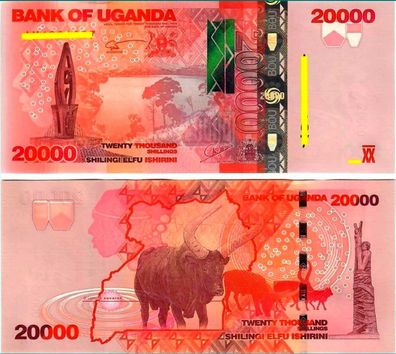 Uganda 20.000 Shillings 2010 Unc. P. 53a 61395#