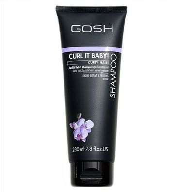 Gosh Curl It Baby! Profi-Shampoo fuer lockiges Haar, 230 ml - Exklusive Haarpfleg