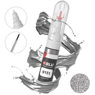 Lackstift 9151 SILBER STONE GREY SKODA Autolack 2in1 Reparatur