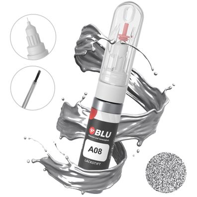 Lackstift A08 SILBER Silbergrau BMW Autolack 2in1 Reparatur