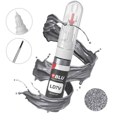 Lackstift LD7V SILBER Silbergrau VW Autolack 2in1 Reparatur