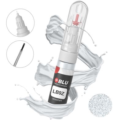 Lackstift LB9Z WEISS Whitesilvermetallic VW Autolack 2in1 Reparatur