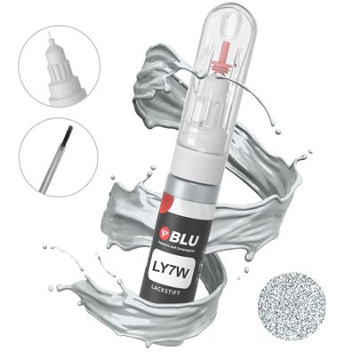 Lackstift LY7W SILBER Silberseelichtsilber AUDI Autolack 2in1 Reparatur