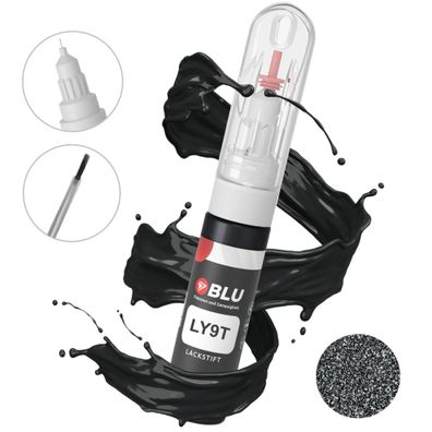 Lackstift LY9T schwarz mythos schwarz met für audi seat autolack 2in1 BLU