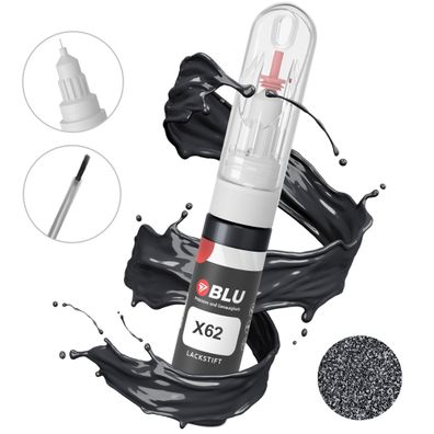 Lackstift X62 schwarz black metallic für mitsubishi autolack 2in1 BLU