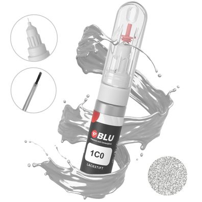 Lackstift 1C0 silber radiant silver met für toyota autolack 2in1 BLU