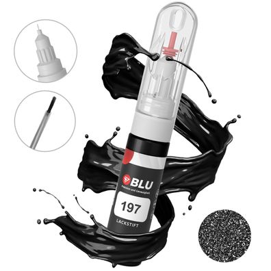 Lackstift 197 obsidian schwarz für Mercedes autolack 2in1 BLU