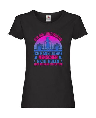 Ich bin Landwirtin | Landwirt | Bauer Damen Shirt Schwarz