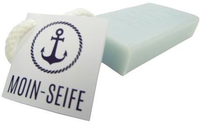 Blockseife MOIN mit Kordel blau