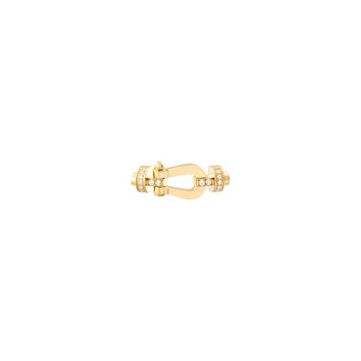 Fred - 0B0070 - Kraft 10 Schnalle in Gelbgold- und Mittelmodell -Diamanten erzwingen