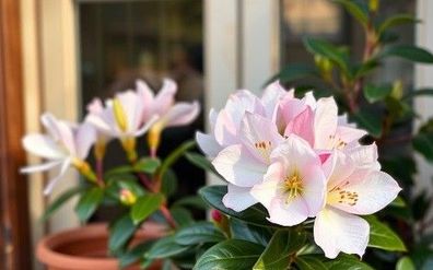 rosa Zimmer-Oleander Stecklinge + Wurzelpulver blühend Pflanzen für sonnigen Standort