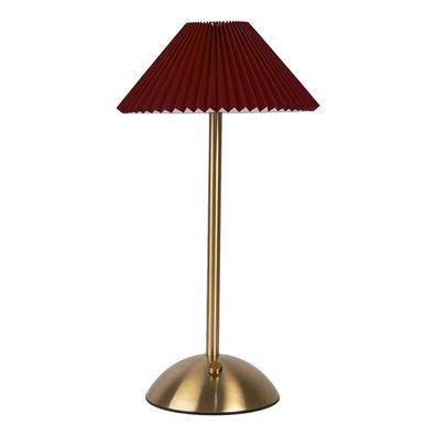 Clayre & Eef Tischlampe Ø 16x30 cm Rot Kunststoff