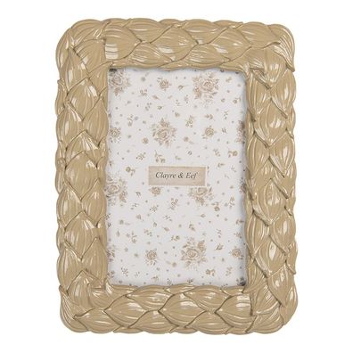 Clayre & Eef Bilderrahmen 10x15 cm Beige Kunststoff (Gr. 16x2x21 cm / 10x15 cm)