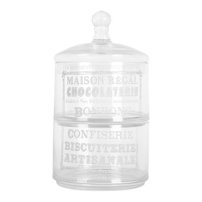 Clayre & Eef Vorratsglas Ø 17x30 cm Transparant Glas (Gr. Ø 17x30 cm)