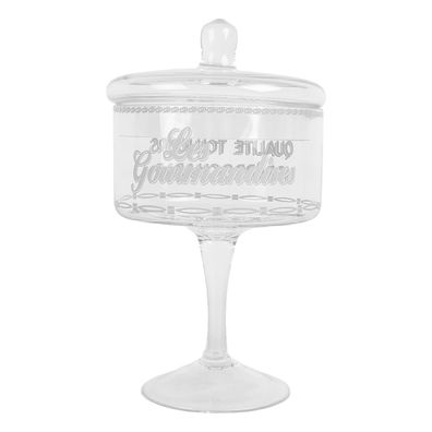 Clayre & Eef Vorratsglas Ø 13x24 cm Transparant Glas (Gr. Ø 13x24 cm)