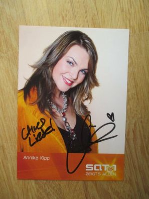 Sat1 Fernsehmoderatorin Annika Kipp - handsigniertes Autogramm!!!