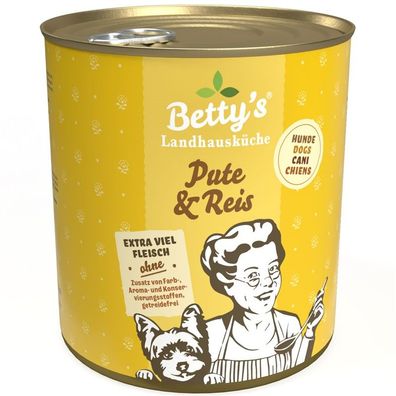 Bettys Landhausküche Dose für Hund - Pute & Reis 6 x 800g