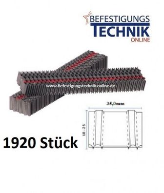 Wellennägel WN25BK 34x25mm für Wellennagler Haubold WN25XII Prebena 6F-WN25SNS KMR 34