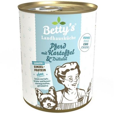 Bettys Landhausküche Dose für Hund - Sensitiv Pferd & Kartoffel 12 x 400g