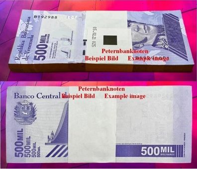 Venezuela Bundle 100x 500000 Bolivares Unc. 2021 P113 64183# 100 Pcs